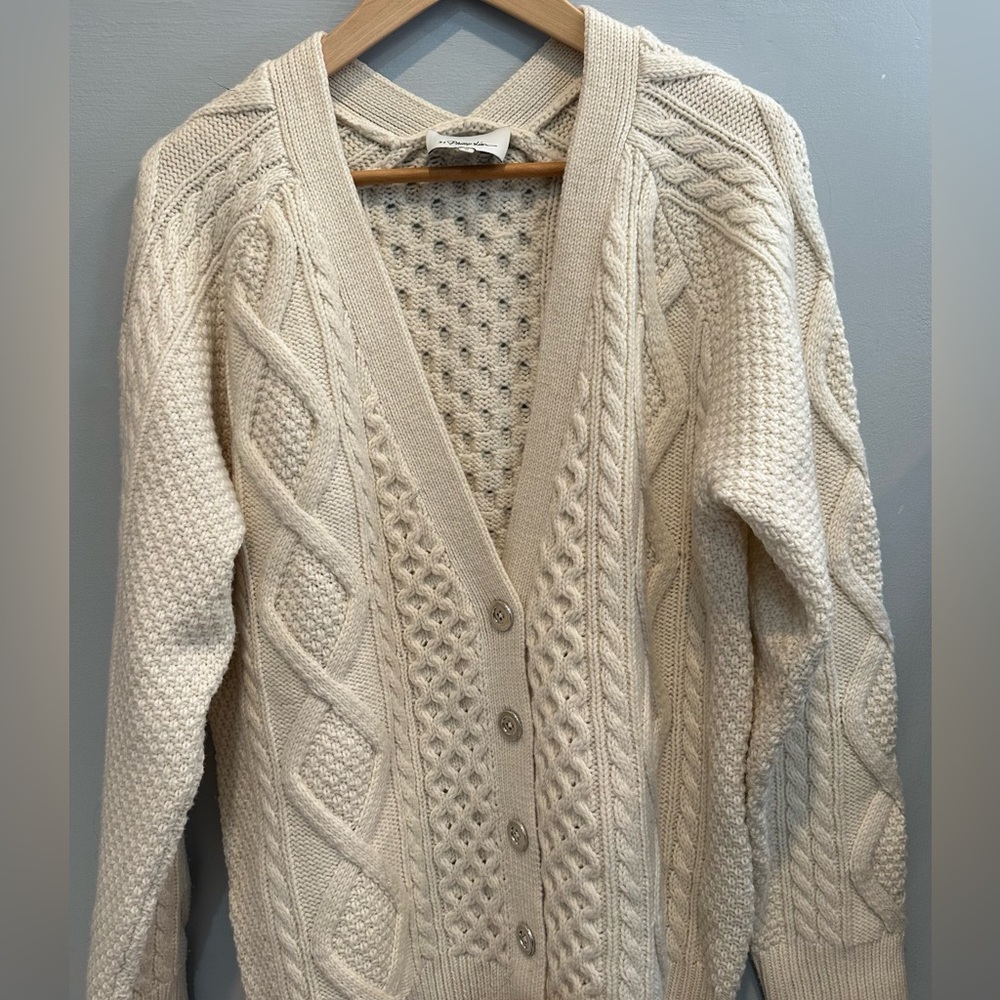 3.1 Philip Lim Cable-Knit Cardigan, Size M